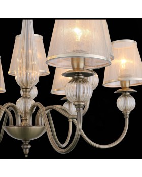 SL185.303.09 Люстра подвесная, потолочная Бронза, Прозрачный/Бежевый, Бронза E14 9*40W GRAZIA-foto6