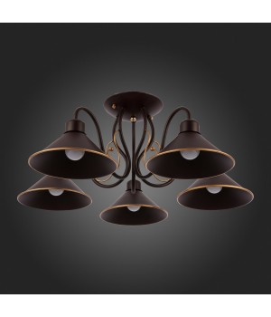 SLE120402-05 Люстра потолочная Темно-коричневый/Черный E27 5*60W CIOLLA-foto4