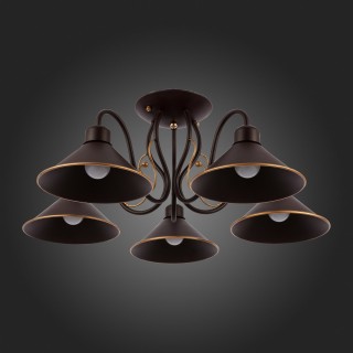 SLE120402-05 Люстра потолочная Темно-коричневый/Черный E27 5*60W CIOLLA-foto4