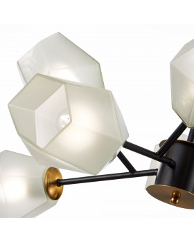 SLE205102-08 Люстра потолочная Латунь, Черный/Белый E27 8*60W TERRAMO-foto3