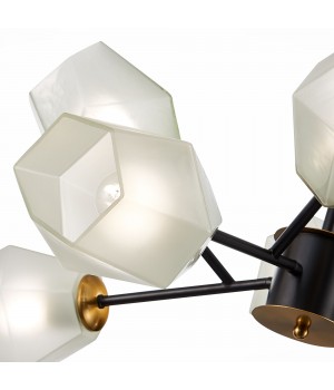 SLE205102-08 Люстра потолочная Латунь, Черный/Белый E27 8*60W TERRAMO-foto3