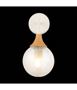 SLE109501-01 Светильник настенный Белый, Светлое дерево/Прозрачный E14 1*60W LIONE-foto6