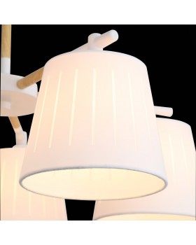 SL375.502.05 Люстра потолочная Белый, Светлое дерево/Белый E27 5*40W PASSETO-foto5