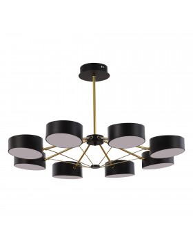 SLE6005-402-08 Светильник потолочный Черный/Черный LED 8*10W VALLE-foto4