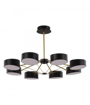 SLE6005-402-08 Светильник потолочный Черный/Черный LED 8*10W VALLE-foto4