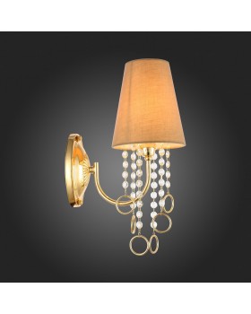 SL1138.201.01 Бра Французское золото/Бежевый, Прозрачный E14 1*40W MEDDO-foto8