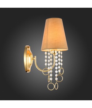 SL1138.201.01 Бра Французское золото/Бежевый, Прозрачный E14 1*40W MEDDO-foto8