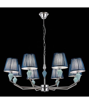 SLE1116-103-08 Люстра подвесная Хром/Голубой E14 8*40W BALNEA-foto4
