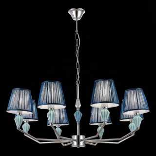 SLE1116-103-08 Люстра подвесная Хром/Голубой E14 8*40W BALNEA-foto4
