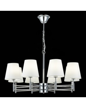 SLE105453-08 Светильник подвесной Хром/Белый E14 8*40W LAGORO-foto9