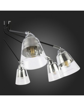 SLE102902-08 Люстра потолочная Черный, Хром/Прозрачный E27 8*40W LIRINO-foto9