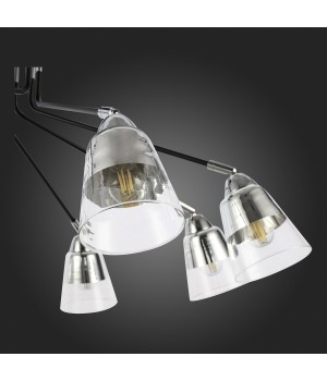 SLE102902-08 Люстра потолочная Черный, Хром/Прозрачный E27 8*40W LIRINO-foto9