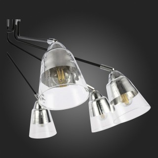 SLE102902-08 Люстра потолочная Черный, Хром/Прозрачный E27 8*40W LIRINO-foto9