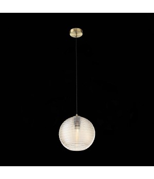 SL1051.303.01 Светильник подвесной ST-Luce Латунь/Коньячный E27 1*60W BARILLO-foto4