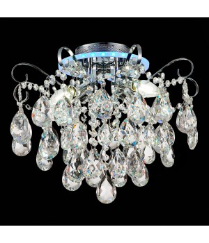 SLE160002-04 Светильник потолочный Хром/Прозрачный E14, LED 4+1*40/5(подсветка)W LITERO-foto8