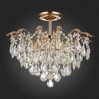 SLE160202-06 Светильник потолочный Французское золото/Прозрачный E27 6*60W KRISTO-foto6