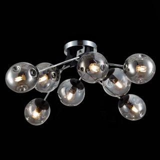 SLE106002-08 Люстра потолочная Хром, Черный/Дымчатый E14 8*40W MAREA-foto9