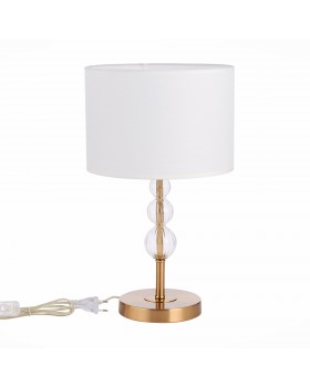 SLE105714-01 Прикроватная лампа Латунь, Прозрачный/Белый E14 1*40W RAMER-foto2