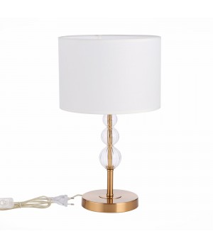 SLE105714-01 Прикроватная лампа Латунь, Прозрачный/Белый E14 1*40W RAMER-foto2