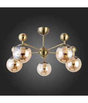 SLE106302-05 Люстра потолочная Бронзовый/Прозрачный, Янтарный E27 5*60W PECHIO-foto8