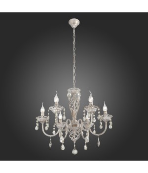 SL139.503.06 Люстра подвесная Слоновая кость, Золото/Прозрачный E14 6*40W SPLENDI-foto6