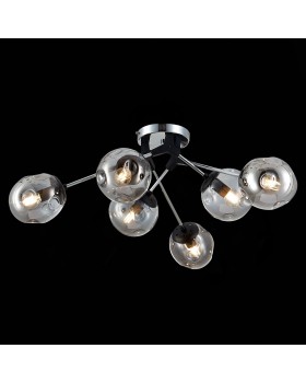 SLE106002-06 Люстра потолочная Хром, Черный/Дымчатый E14 6*40W MAREA-foto3