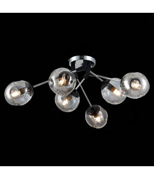 SLE106002-06 Люстра потолочная Хром, Черный/Дымчатый E14 6*40W MAREA-foto3