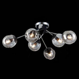 SLE106002-06 Люстра потолочная Хром, Черный/Дымчатый E14 6*40W MAREA-foto3