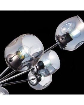 SLE155402-10 Люстра потолочная Хром/Дымчатый E27 10*60W PALLO-foto6