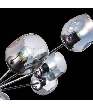 SLE155402-10 Люстра потолочная Хром/Дымчатый E27 10*60W PALLO-foto6