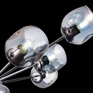 SLE155402-10 Люстра потолочная Хром/Дымчатый E27 10*60W PALLO-foto6