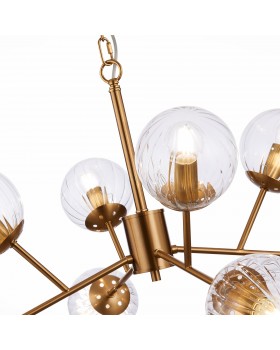 SLE220803-08 Люстра подвесная Латунь/Прозрачный E14 8*40W ANDRIA-foto3