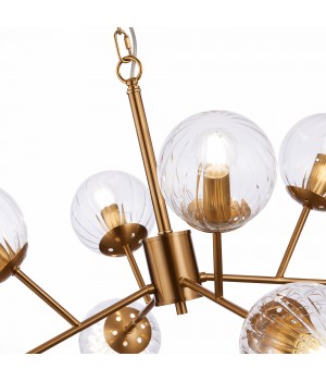 SLE220803-08 Люстра подвесная Латунь/Прозрачный E14 8*40W ANDRIA-foto3