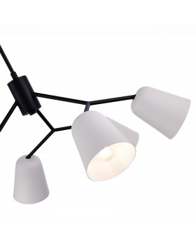 SLE155942-06 Люстра потолочная Черный/Белый E14 6*40W MARIO-foto3