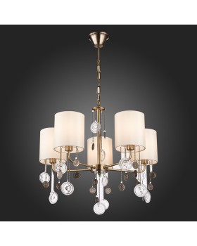 SLE107933-05 Люстра подвесная Бронза/Бежевый E14 5*40W SEVILLA-foto3