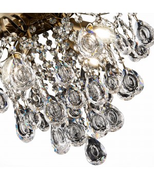 SLE160102-04 Светильник потолочный Бронза/Прозрачный E14 4*60W KAME-foto10