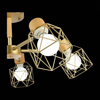 SLE110402-05 Люстра потолочная Золотистый, Светлое дерево/Золотистый E27 5*40W STELITTO-foto9