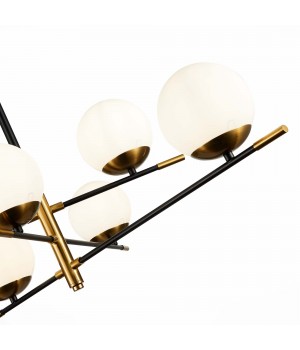 SL1203.412.06 Люстра потолочная ST-Luce Черный, Латунь/Белый E27 6*60W LIMANO-foto3