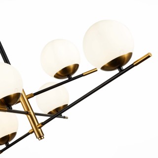 SL1203.412.06 Люстра потолочная ST-Luce Черный, Латунь/Белый E27 6*60W LIMANO-foto3