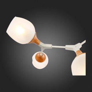 SLE113502-05 Люстра потолочная Белый, Светлое дерево/Белый E27 5*60W CIOTOLLA-foto9