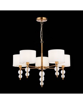 SLE105713-05 Люстра подвесная Латунь, Прозрачный/Белый E14 5*40W RAMER-foto4