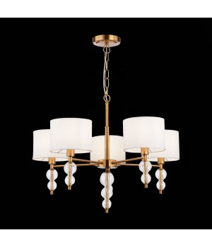 SLE105713-05 Люстра подвесная Латунь, Прозрачный/Белый E14 5*40W RAMER-foto4