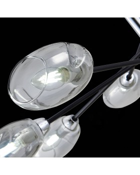 SLE155512-08 Люстра потолочная Черный, Хром/Дымчатый E14 8*40W GLOA-foto6