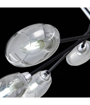 SLE155512-08 Люстра потолочная Черный, Хром/Дымчатый E14 8*40W GLOA-foto6