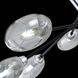 SLE155512-08 Люстра потолочная Черный, Хром/Дымчатый E14 8*40W GLOA-foto6