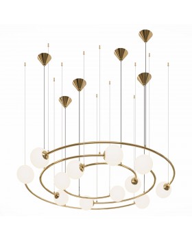 SL1186.303.12 Светильник подвесной ST-Luce Латунь/Молочный G9 12*5W ARKOS-foto4