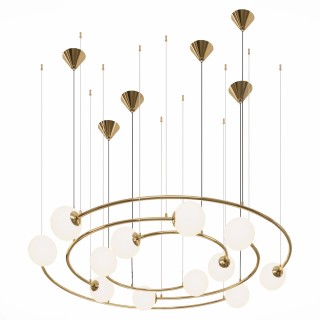 SL1186.303.12 Светильник подвесной ST-Luce Латунь/Молочный G9 12*5W ARKOS-foto4