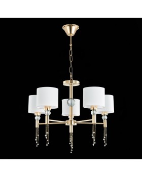 SLE105153-05 Светильник подвесной Золотистый/Белый E27 5*60W PRIMMA-foto5