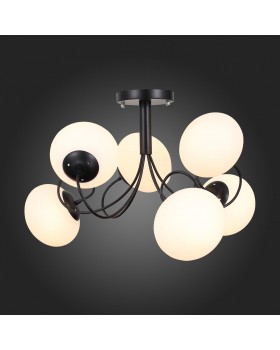 SL717.402.06 Люстра потолочная Черный/Белый E27 6*40W ACINI-foto5