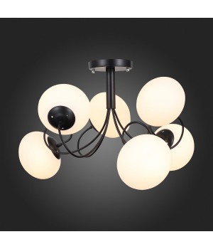 SL717.402.06 Люстра потолочная Черный/Белый E27 6*40W ACINI-foto5